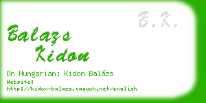 balazs kidon business card